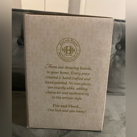 Fitz and Floyd Travel Mug Holiday Christmas Santa Reindeer New In Box 2016 - Picture 2 of 6